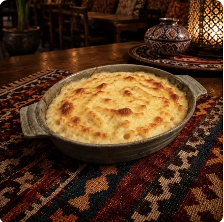 مكرونة باشميل لحم بالفرن