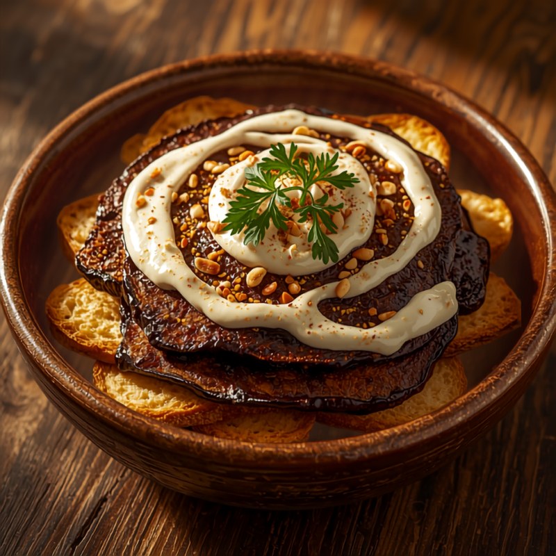 فتة باذنجان
