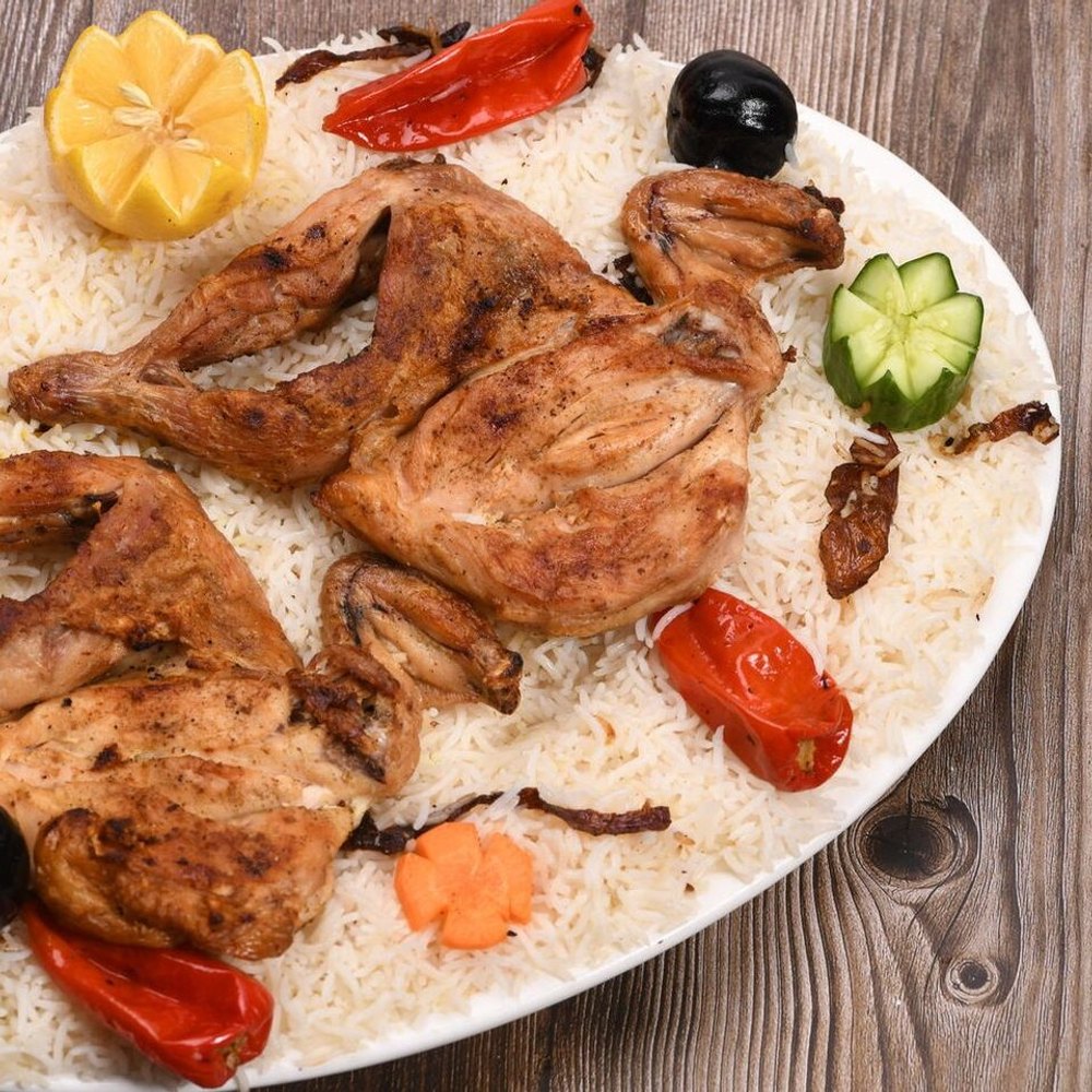نص حبة دجاج مظبي