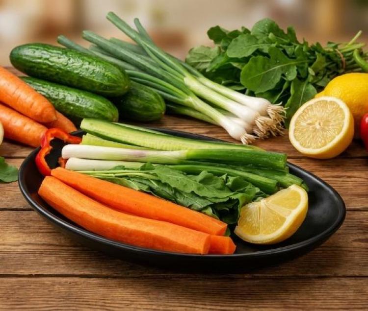 طبق خضار طازج